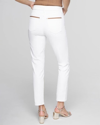 High-Rise Coated Slim Crop Jeans click to view larger image.