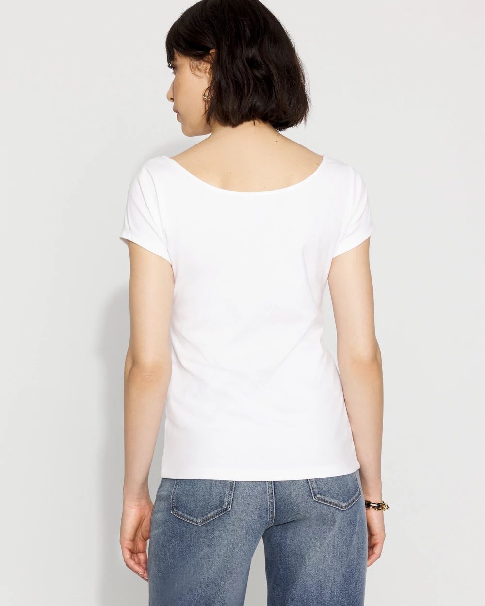 WHBM FORME™ All Ways Stretch Wide Scoop Neck Tee