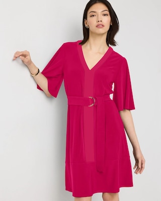 Matte Jersey Belted Kimono Dress click to view larger image.