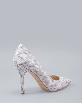 Olivia Snake-Embossed Leather Pumps