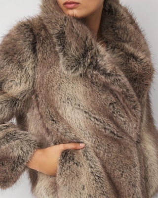 Faux Fur Peacoat click to view larger image.