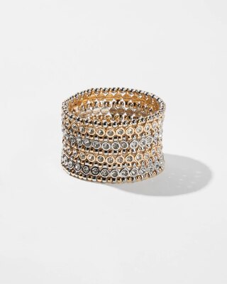 Pavé-Accent Wide Stretch Bracelet click to view larger image.