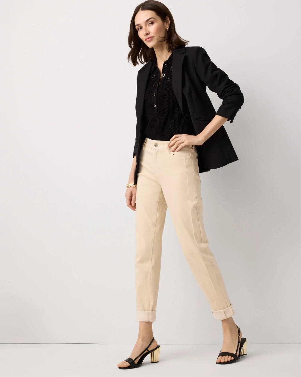 Mid Rise Girlfriend Ankle Jean