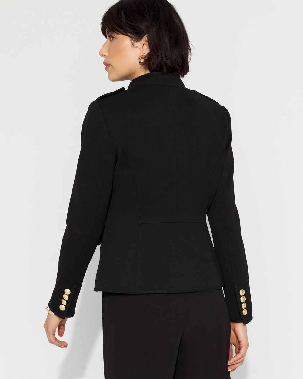 Ponte Button Detail Jacket