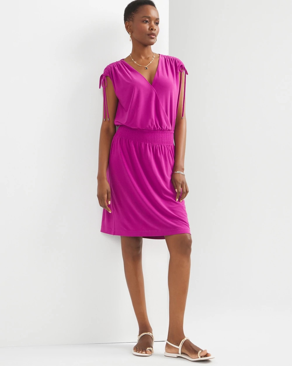 Tie-Shoulder Mini Dress