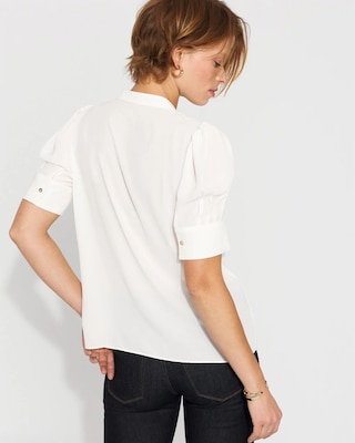 Elbow Sleeve Y-Neck Shirt click to view larger image.