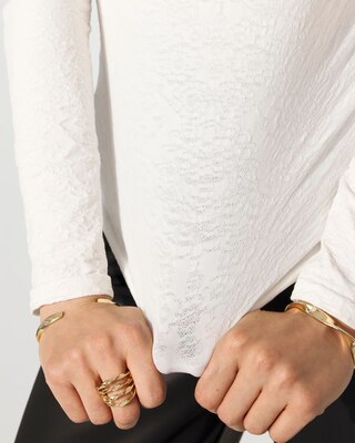 WHBM FORME™ Seamless Jacquard Scoop Neck Tee click to view larger image.