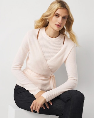 Two-in-One Wrap Cardigan click to view larger image.