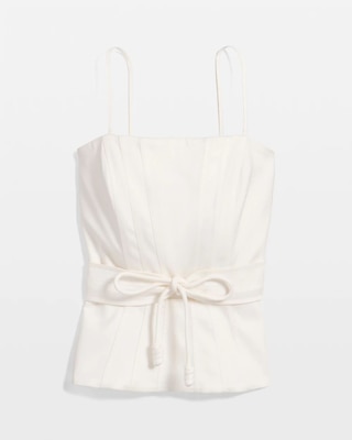 Tie-Waist Peplum Bustier click to view larger image.