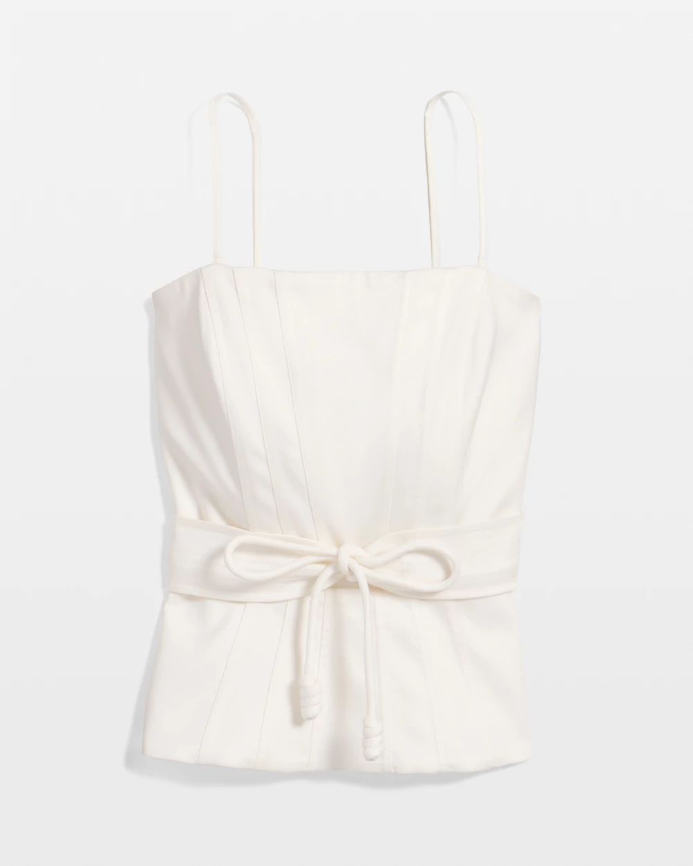 Tie-Waist Peplum Bustier