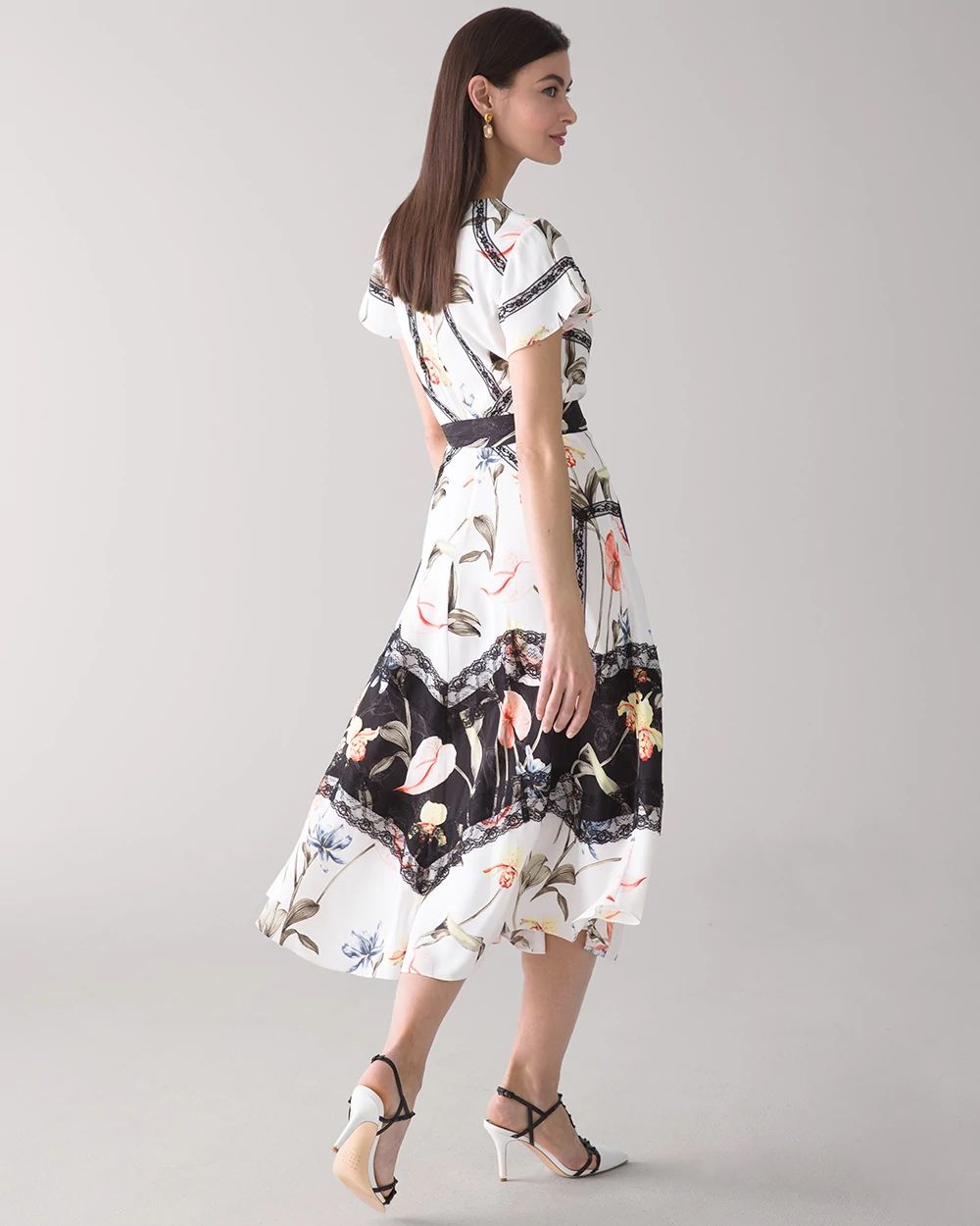 Floral & Lace Midi Dress