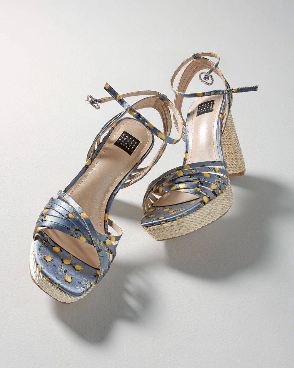 High-Heel Satin Espadrille