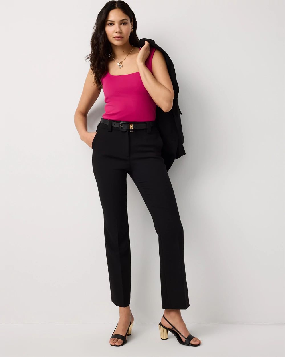 WHBM FORME™ All Ways Stretch Square Neck Top click to view larger image.
