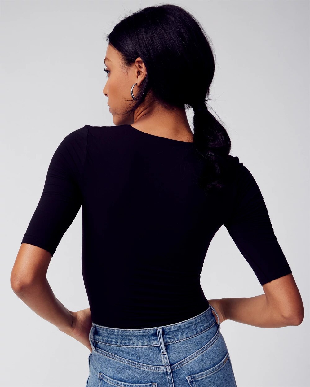 WHBM FORME Elbow-Sleeve Top - image 3