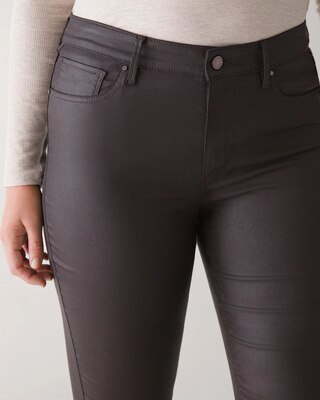 Curvy-Fit High Rise Coated Skinny Jeans