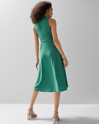 Sleeveless Matte Jersey Twist Front Dress