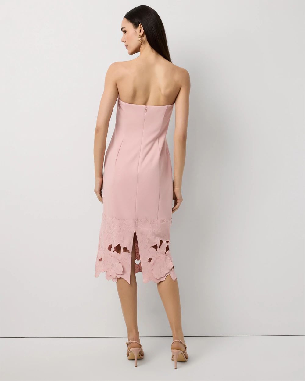 Cutwork Strapless Sheath Dress click to view larger image.