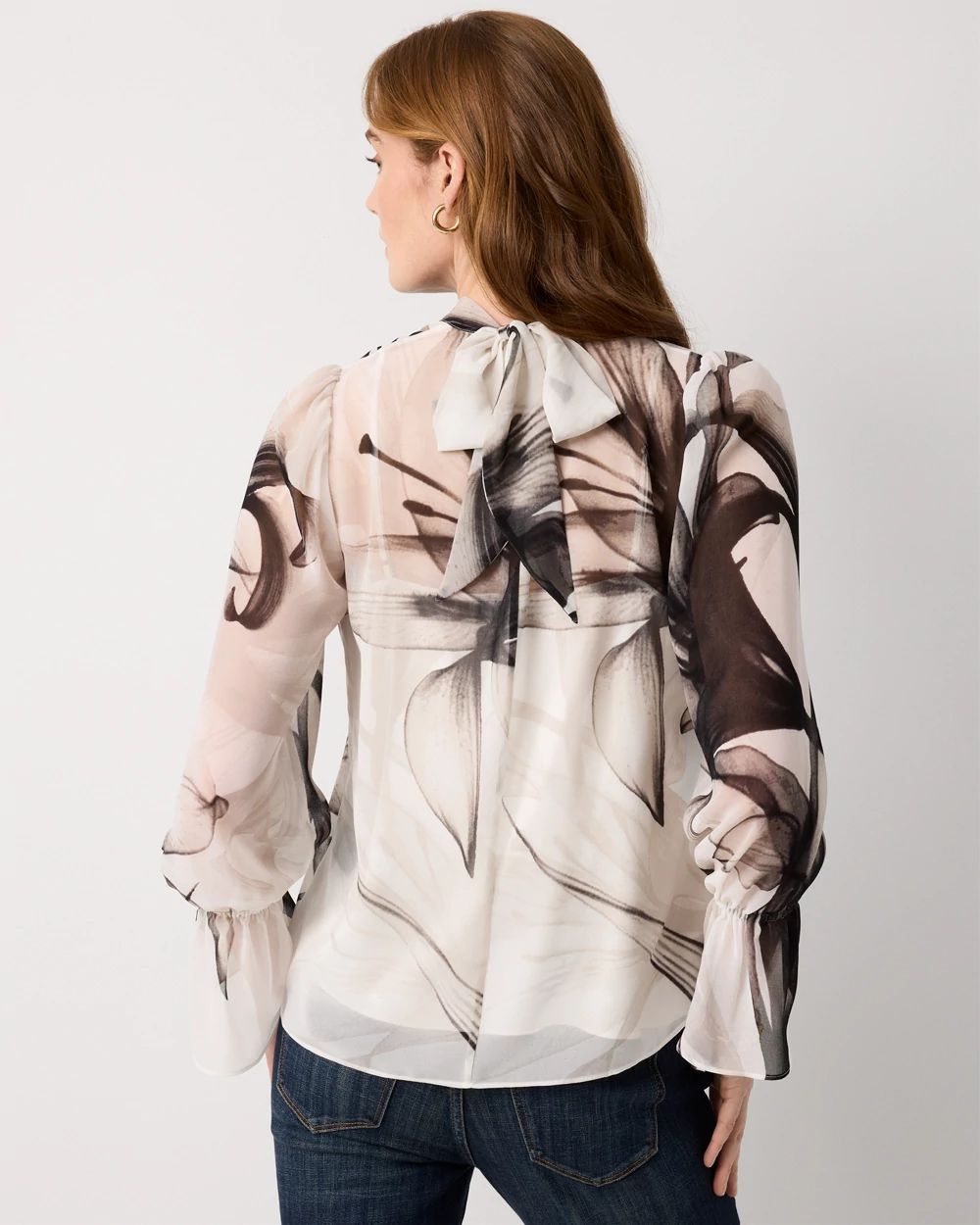 Tie-Back Chiffon Blouse click to view larger image.