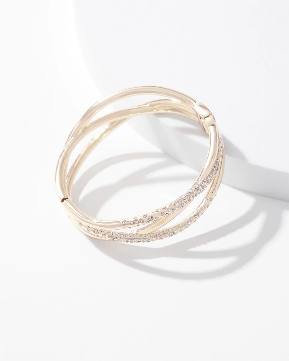 Gold Dusted Pave Cuff Bracelet