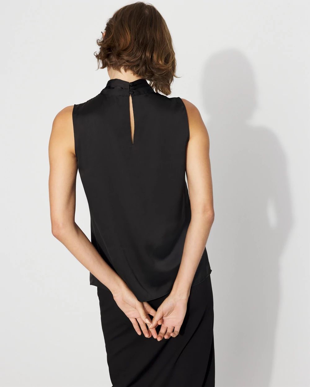 Satin Twist Neck Shell