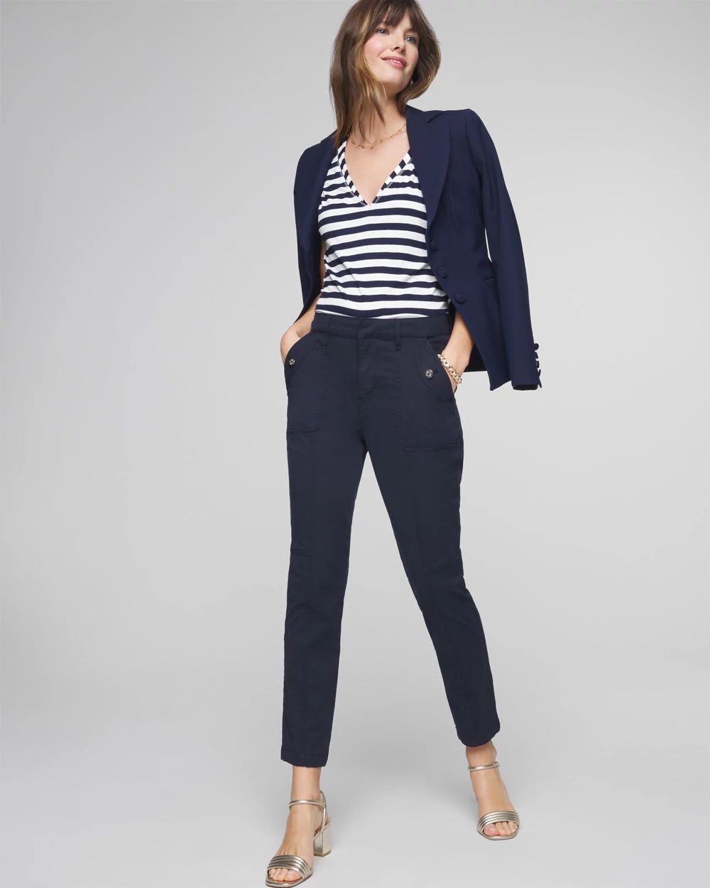 High-Rise Pret-A-Jet Slim Ankle Pants click to view larger image.