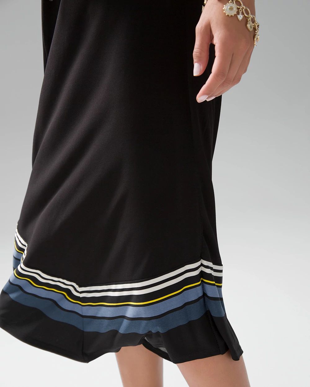 Capri Stripe Matte Jersey Midi Dress click to view larger image.