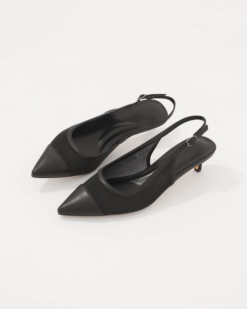 Mesh Kitten Heel Pump