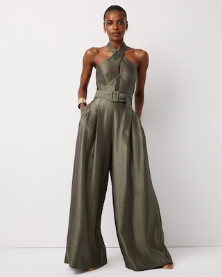 Belted Halter Jumpsuit