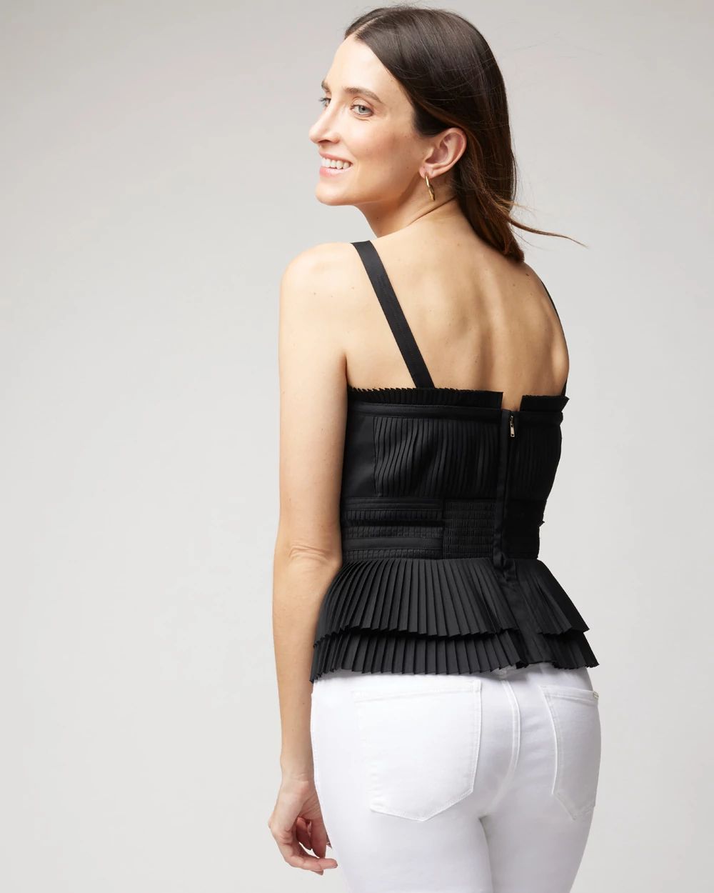 Pleated Poplin Bustier