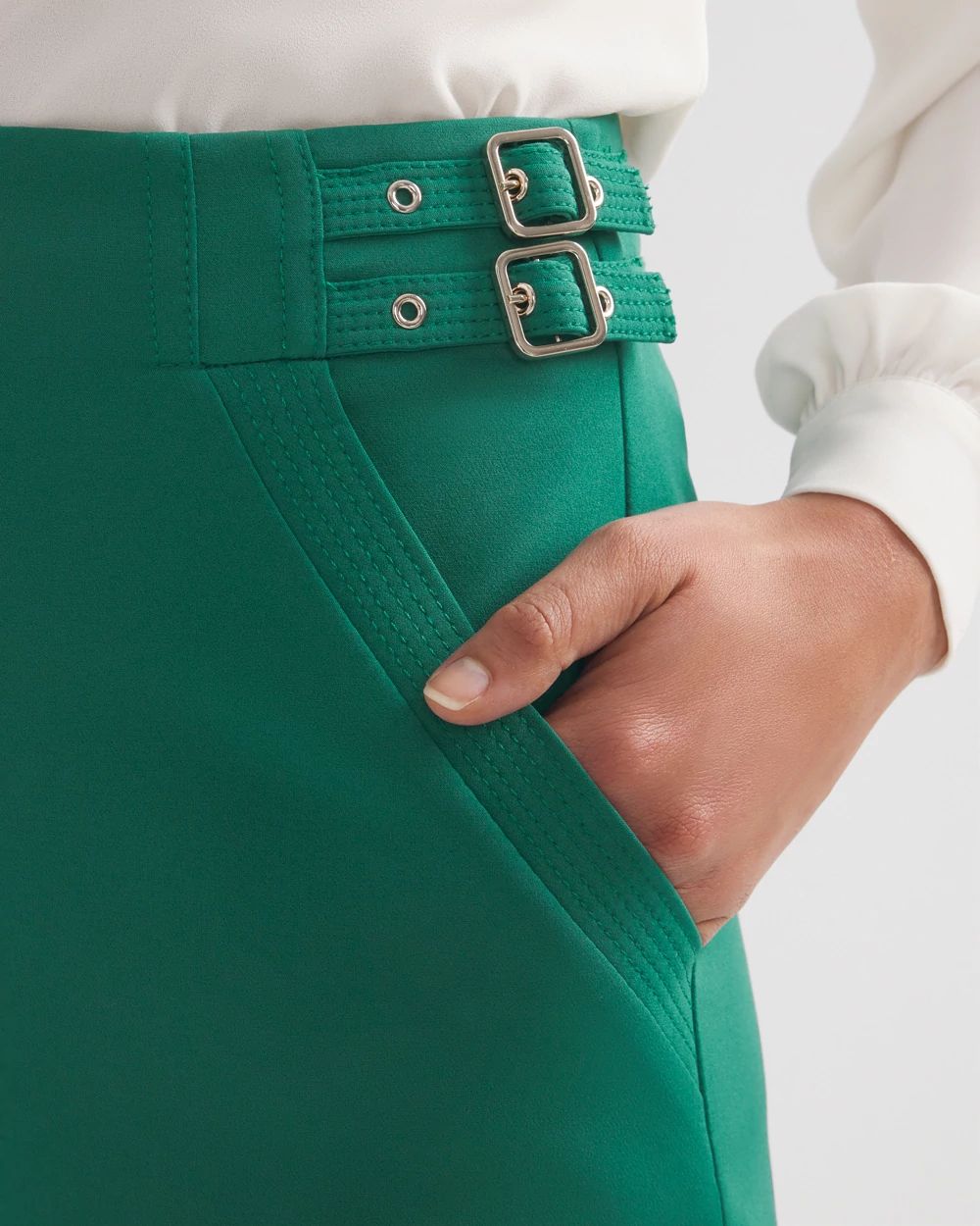 Extra High-Rise 5-Inch Buckle-Waist Shorts