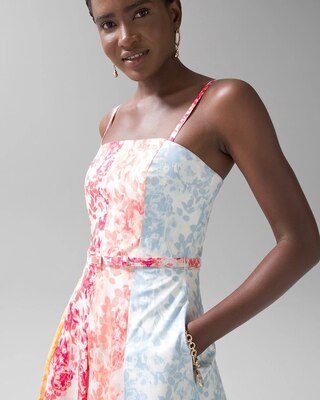 Strapless Cotton Fit-and-Flare Dress