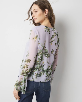 Floral Ruffle Blouse click to view larger image.