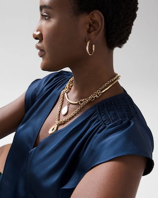 Flutter-Sleeve V-Neck Top