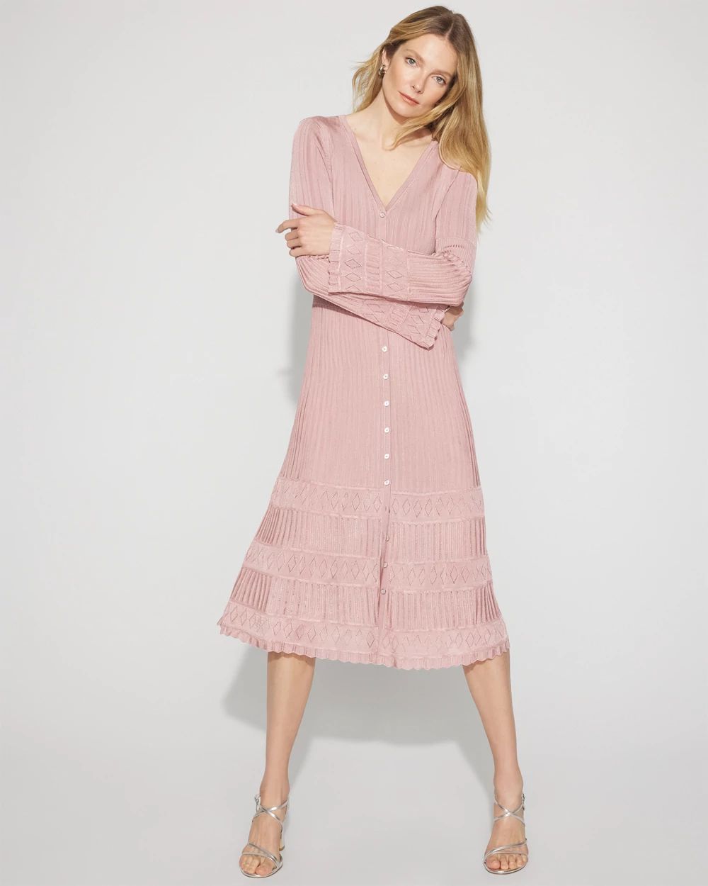 Button-Down Sweater Dress