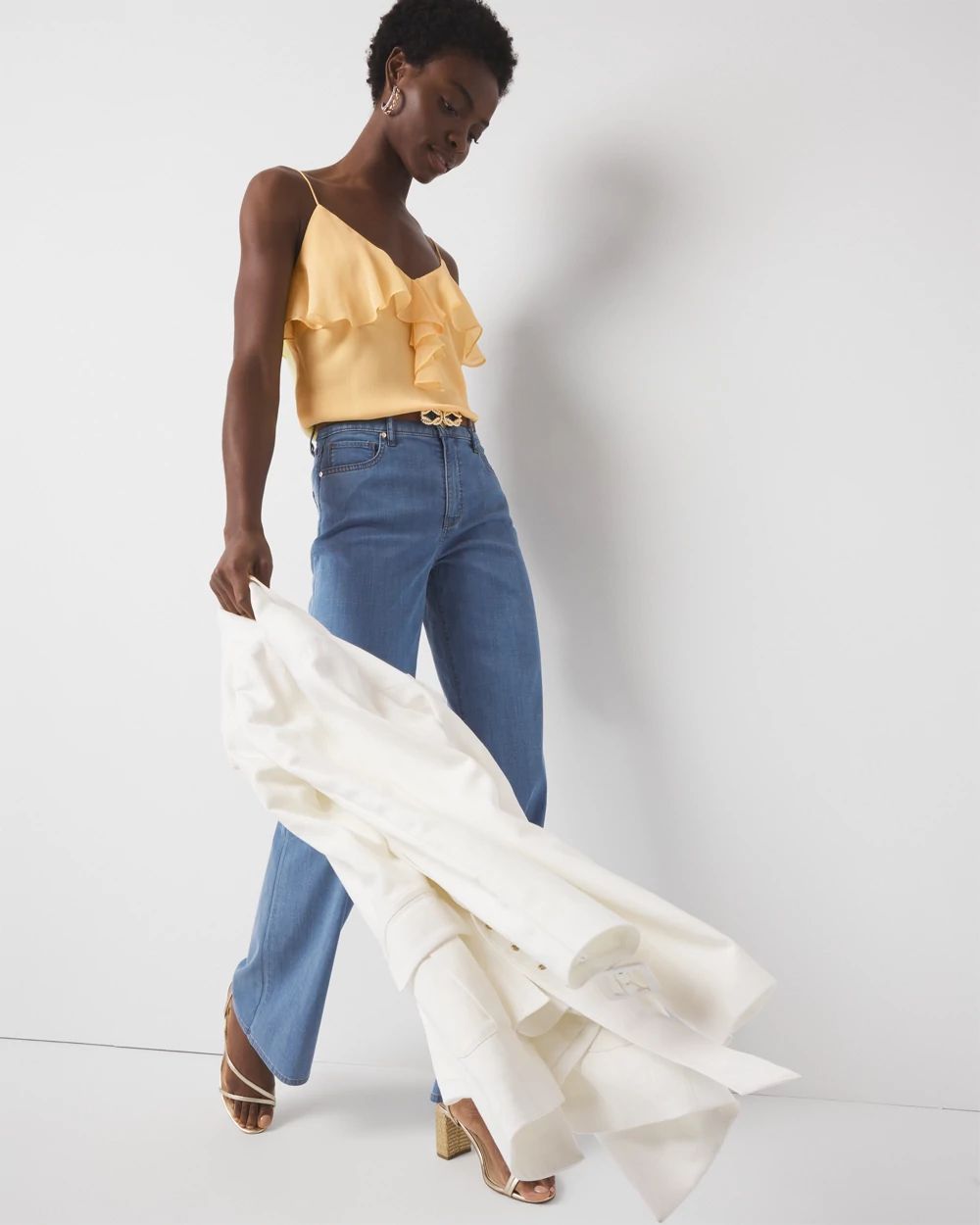 Petite Chiffon Ruffle Camisole