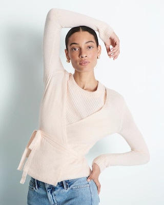 Two-in-One Wrap Cardigan click to view larger image.