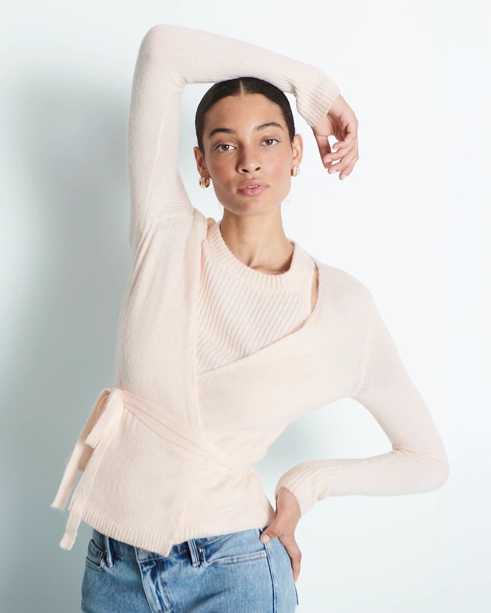 Two-in-One Wrap Cardigan click to view larger image.