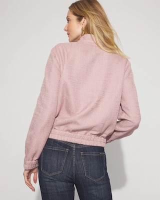 Petite Tweed Bomber Jacket click to view larger image.