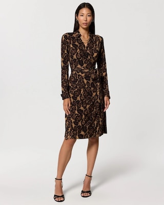 Collared Wrap Dress