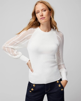 Novelty Stitch Blouson Pull Over