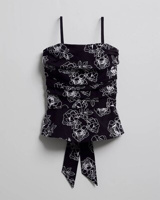 Floral Embroidered Bustier Top