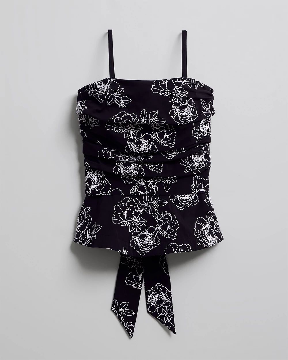 Floral Embroidered Bustier Top