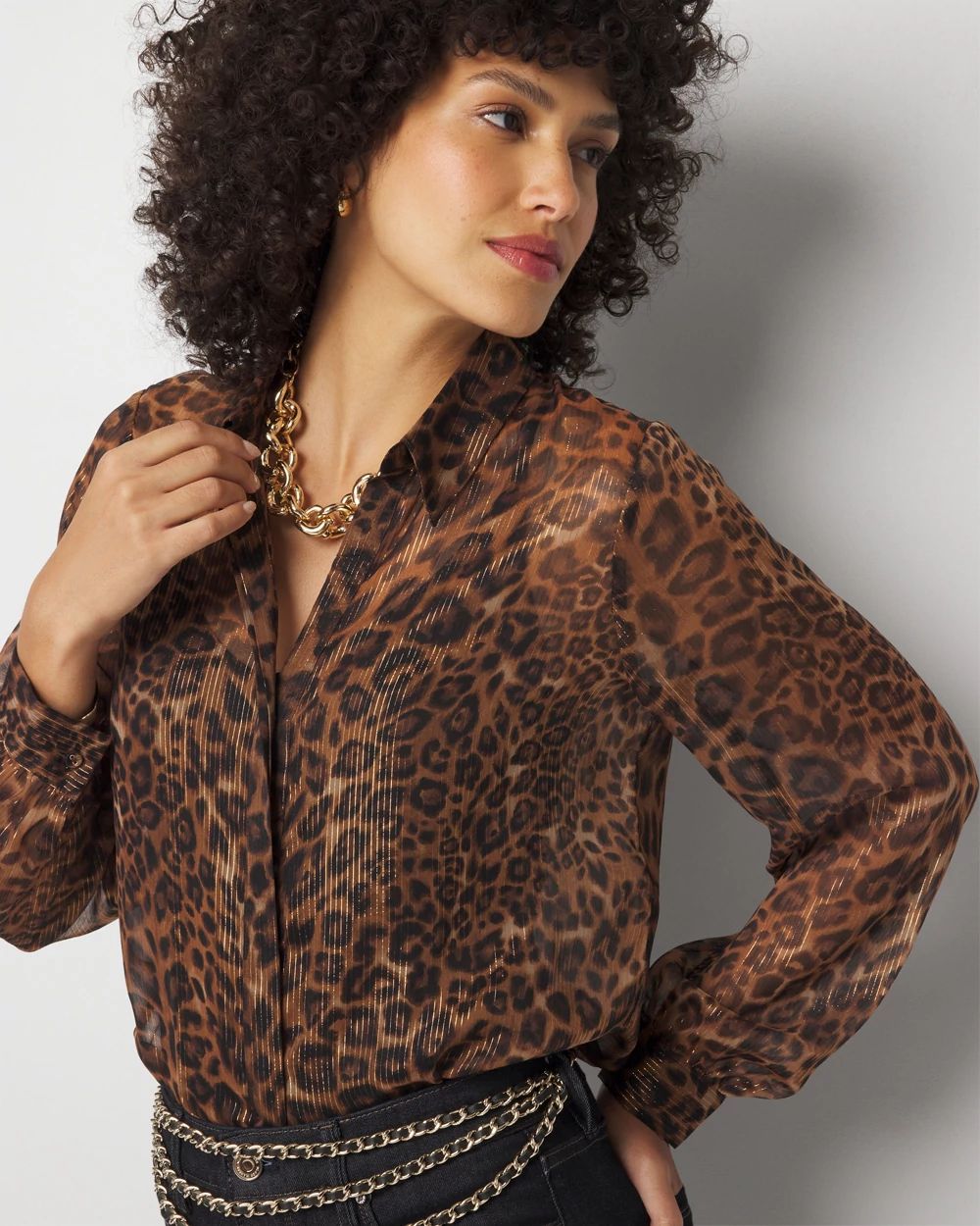 Leopard Print Lurex™ Shirt