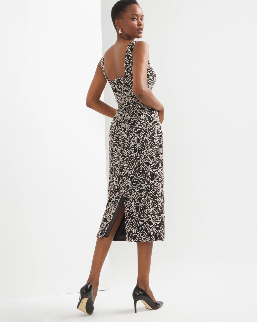 Petite All-Over Lace Midi Dress