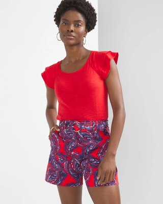 Patterned Woven Shorts
