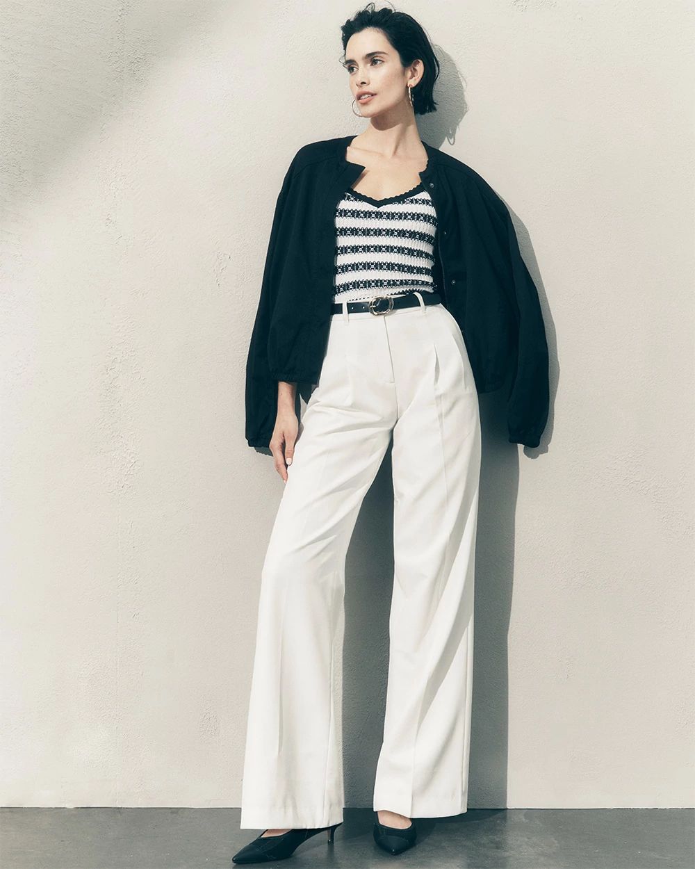 Pleated Wide Leg Pants