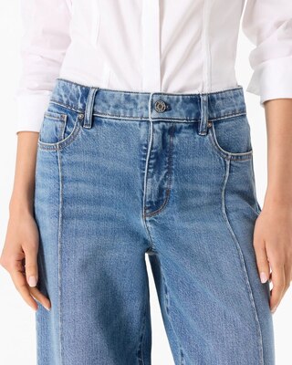 Blocked Hem High-Rise Wide Leg Jean click to view larger image.