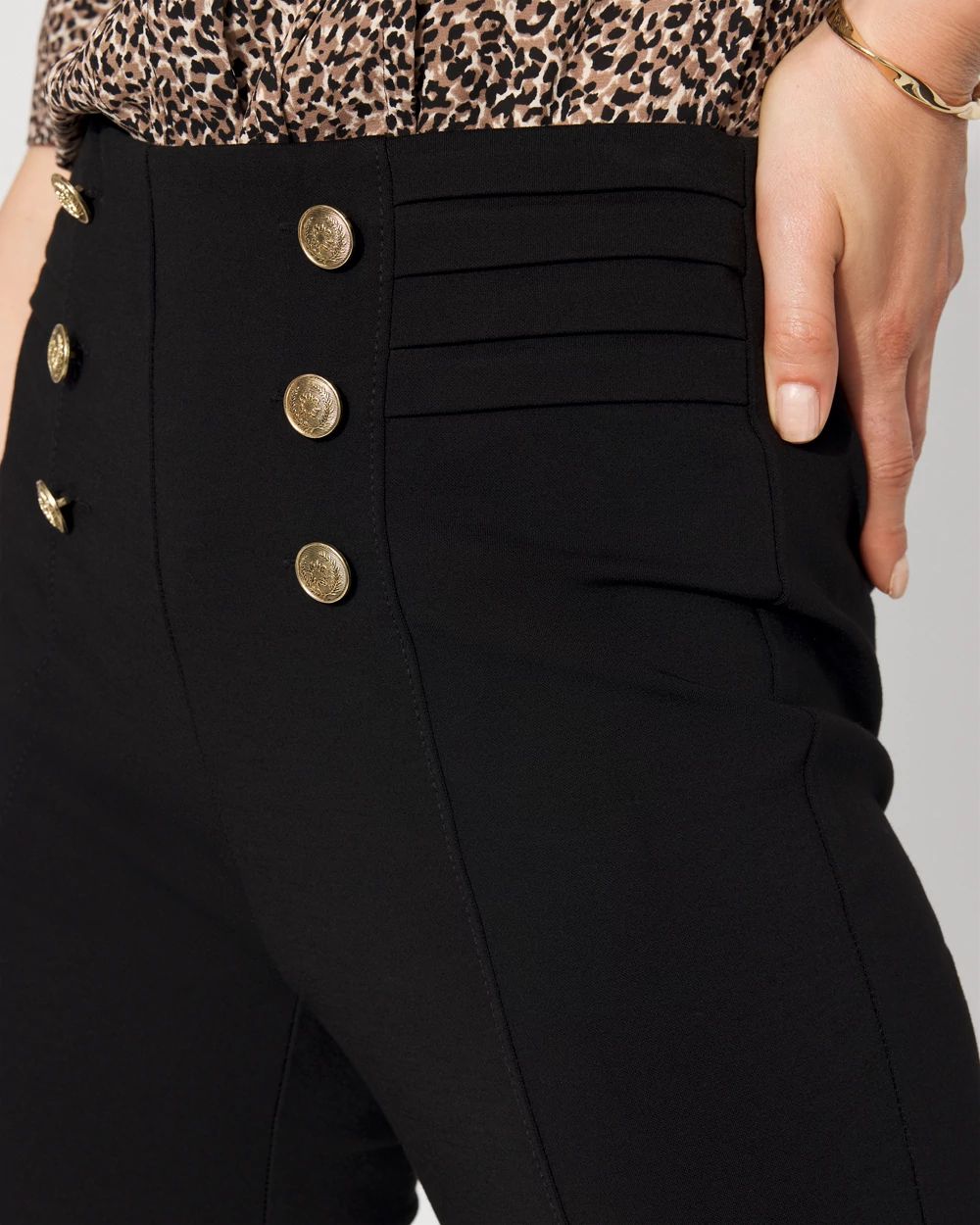 Side-Pleat Ponte Legging