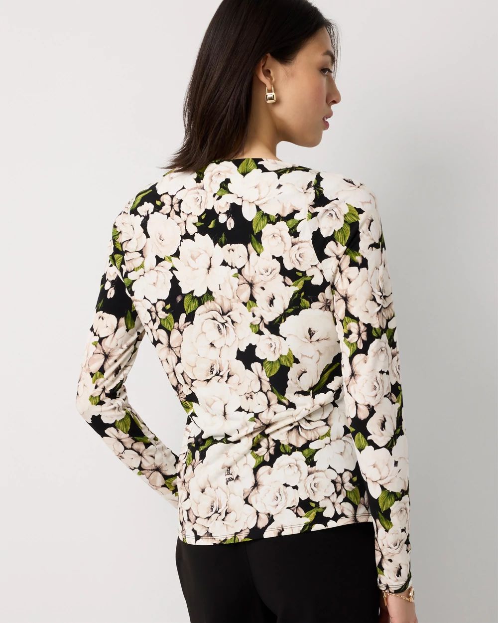 Cowl Neck Long Sleeve Top click to view larger image.