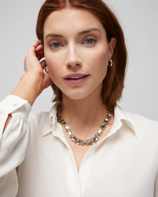 Reversible Goldtone Necklace